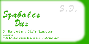 szabolcs dus business card